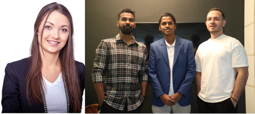 The “Campus Ready” team; from left to right: Lena Lingg, Mohammad Anees Raza, Abhishek Savakar, Süleyman Emre Özdemir (private/Neu-Ulm University of Applied Sciences) (opens enlarged image)