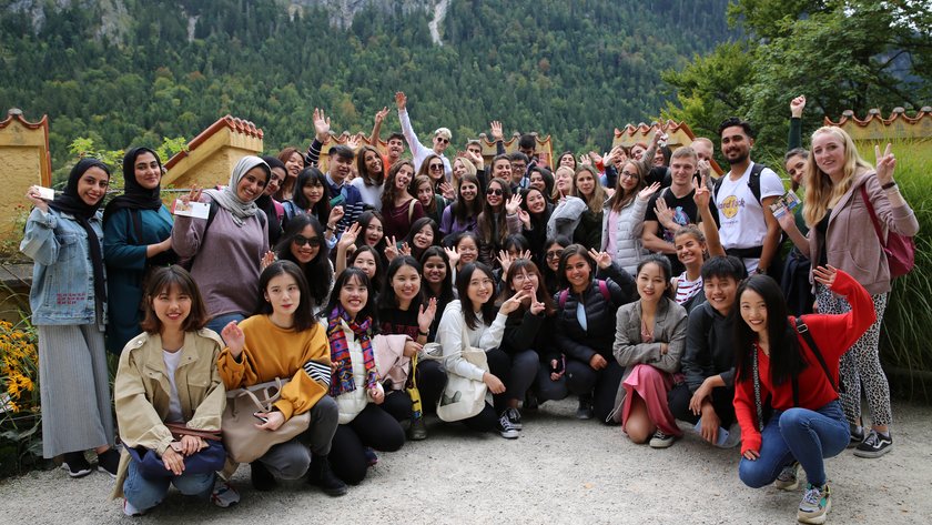 Gruppenfoto bei der Neuschwanstein-Exkursion (öffnet Vergrößerung des Bildes)