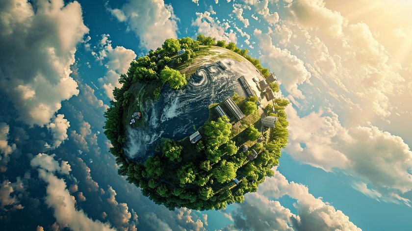 Visual depiction of world transitioning into circular economy, AI Generated (öffnet Vergrößerung des Bildes) Visual depiction of world transitioning into circular economy, AI Generated (öffnet Vergrößerung des Bildes)