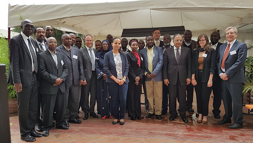 [Translate to English:] group picture of the project members during the kick-off workshop in Nairobi