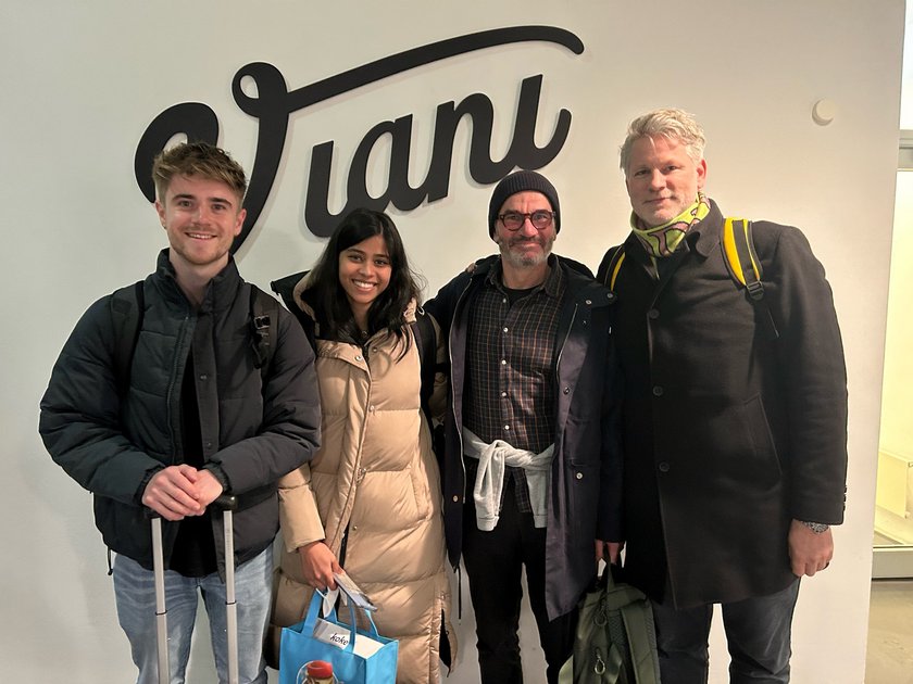 (opens enlarged image) From left: Erik Gruber, Rebecca Waller, Remo Viani, Alexander Rehm (opens enlarged image)