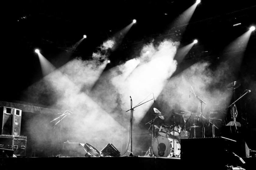 Stage In Lights - Black and White (opens enlarged image) (opens enlarged image)