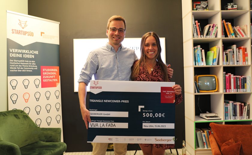 The winning team of Viva la Faba: co-founder Jan Haberzettl (left) and co-founder Ariana Alva Ferrari (right). (opens enlarged image)