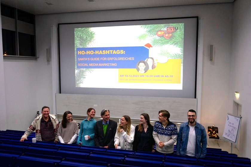 (opens enlarged image) The participants of the Christmas Lecture. (opens enlarged image)